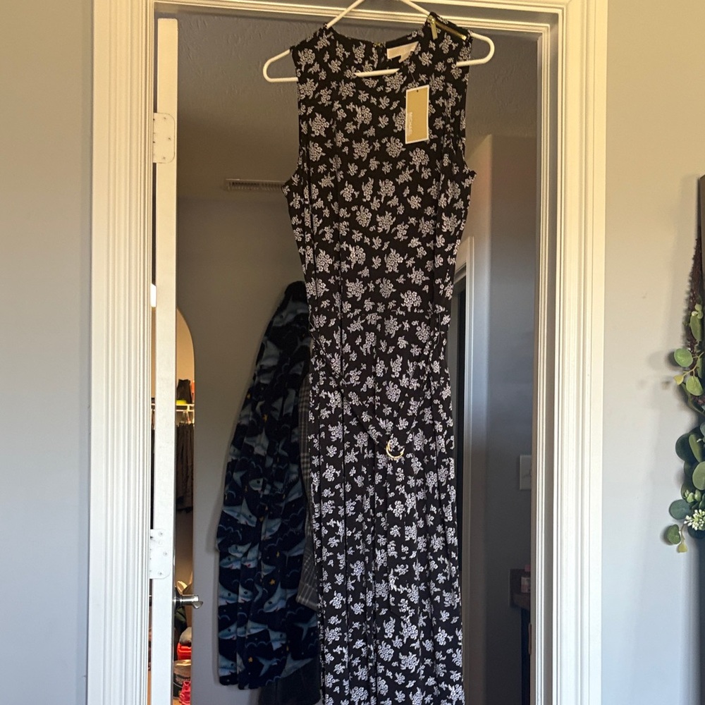 Michael Kors Black and White Floral jumper